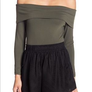 David Lerner Surrey Off-the-Shoulder Crop Top